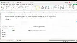 Chapter 3 Problem 19 CFIN7 Excel