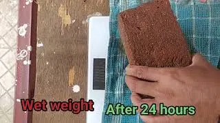 construction material that is brick ,absorption test of brick with observation table or result
