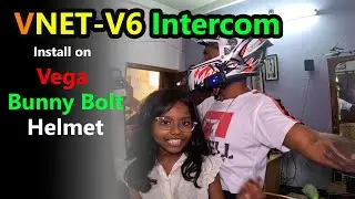 vNet v-6 Intercom Install করেই ফেল্লাম vega Bunny Helmet এ #intercom #v6 #bunny
