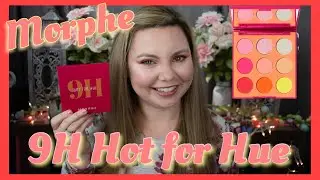9H HOT FOR HUE ARTISTRY PALETTE MORPHE 9 PAN EYESHADOW PALETTE REVIEW, SWATCHES, AND REAL TIME USE!