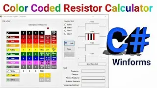 Color Coded Resistor Calculator Project in C# Winforms WITH SOURCE CODE