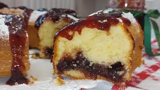 Ciambella semplice con la MARMELLATA DI PRUGNE fatta in casa | ricetta facile #238
