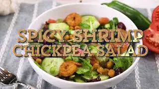 Spicy Shrimp Chickpea Salad 🥗🍤