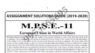 MPSE-11 Solved Assignment 2019-20