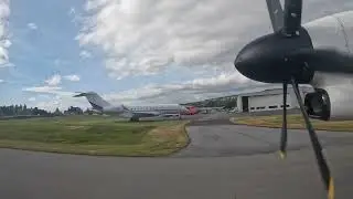 WestJet Taxi & Take Off From Victoria, B.C.4K