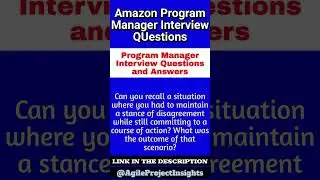 Amazon Program Manager Interview Questions and Answers 2024 #shorts  #projectmanagement