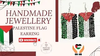 PALESTINE FLAG EARRINGS 🇯🇴|SHEENOCRAFT|HANDMADE JEWELLERY MAKING AT HOME|JEWELLERY CODE:SH_031