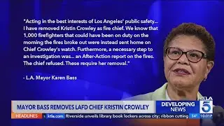 L.A. Mayor Karen Bass fires LAFD Chief