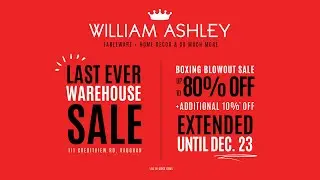 Boxing Blowout Sale at our LAST EVER Warehouse Sale! EXTENDED until Dec 23. 🎉