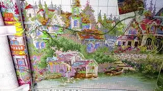 European Town Frame 3 Week #13 #crossstitch