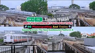 [Planespotting-Trainspotting] SMRT EWL-CGL In Action At EW4 Tanah Merah and Landing Aircrafts