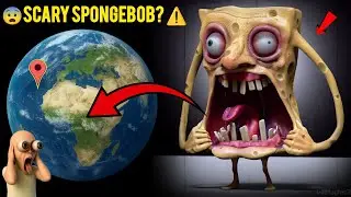 Google Earth Par Mila Scary SpongeBob? 😱 Shocking #globetrekker02 #viralvideo #spongebob 