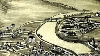 Clearfield Pennsylvania 1895 Panoramic Bird's Eye View Map 6875