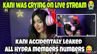 Kani accidentaly leaked all Hydra member numbers onnlive stream 😜 | kani was crying 😞😭