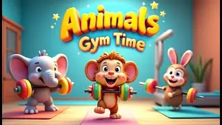 👉 Animals Ka Gym Time 🐘🏋️&zwj;♂️ | Funny Fitness Song for Kids | Hindi Rhymes