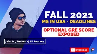 Fall 2021 Deadlines for MS in USA | Optional GRE Score Exposed | Top 10- Fee, Acceptance %, Cutoffs