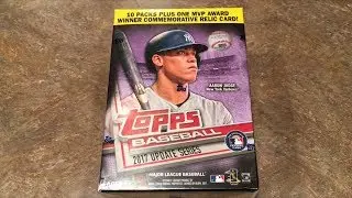 2017 TOPPS UPDATE BASEBALL CARDS BLASTER BOX BREAK (Opening Packs!)