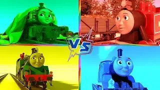 MECH Thomas vs  Lightning McQueen & Monster Bus The Ultimate Crossover Battle!💥🚂Tiles Hop Edm Rush#2