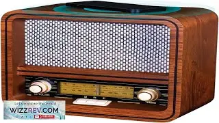 Радиоприемник Fuse RAD в винтажном стиле, деревянный, ретро, ​​AM/FM, с беспроводным Bluetooth.