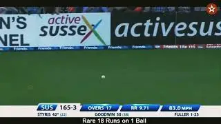 #18 runs in 1 ball # rare moment in cricket history#