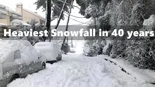 [4K]Greece sees the heaviest snowfall in 40 years|disrupted normal life and services|希臘四十年難遇的大雪|雪災