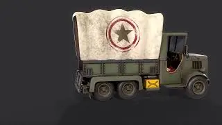 Army utility truck 3d modeling & texturing