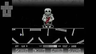 [COMPLETED!!!] OverSave-Tale Sans fight remake phase 2 by Panthervention [Normal Mode]
