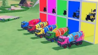 Garage Of Colors &ndash; Двухплатформенный полуприцеп с полным миксером, FS22