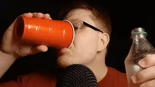 [ASMR] Drinking Carbonation + Fizzy Sound (No Talking)