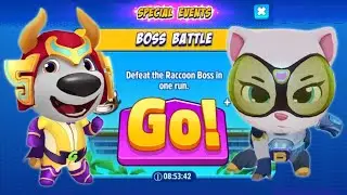 Talking Tom Hero Dash - Full Bosses Walkthrough Battle - Demon Ginger Vs Bunny Angela - All Events