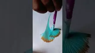 colour mixing art flower 🌷💙💛💚@sagarsinghvlog_9 #calmart #art #short #shortfeed #painting #viral
