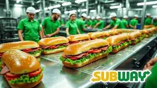 See How Subway Sandwich Ingredients Are MASS PRODUCED In Huge Factories Daily