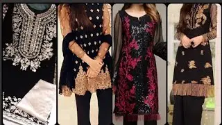 Top 10 black kurti design of 2019 || black plain kurti with different dupatta
