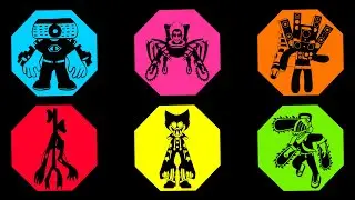 Skibidi Toilet : Huggy Wuggy, Cameraman, Traffic Light Head, Rainbow Friends