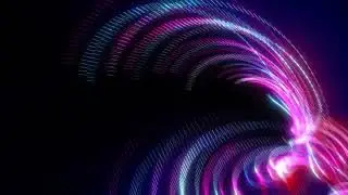 Screensaver Loop Video, 4K Loop Screensaver - Swirls Backdrop, Digital Particle Mesh Moving Backdrop
