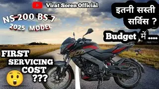 Pulsar #ns200 Bs 7 First Servicing Cost ?😱 //#2025model #ns200 Total service budget 💸 #firstservice 