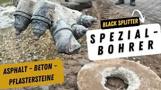 Black Splitter - SPEZIALBOHRER I Bohrt durch Asphalt, Beton und Pflastersteine