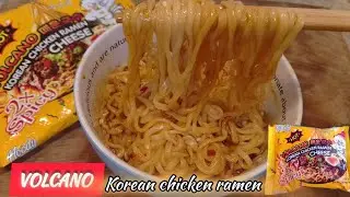 volcano Korean chicken cheese 🧀 ramen recipe 🍜|| hot and spicy volcano Korean chicken cheese ramen 🔥