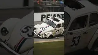 Herbie the love bug crashing during the Daytona 500 #herbie #nascarcrashes #daytona500 #volkswagen
