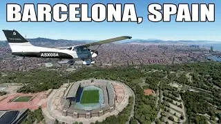 Flying to BARCELONA, SPAIN with CESSNA 172 Skyhawk in Microsoft Flight Simulator 2020 ULTRA Settings
