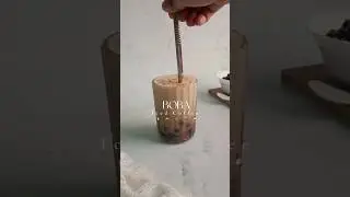 BOBA(BUBBLE TEA) ICED COFFEE RECIPE #shorts || Cookmaze
