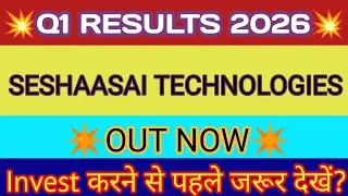 Seshaasai Technologies Q1 Results 🔴 Seshaasai Technologies Result 🔴Seshaasai Technologies Share News