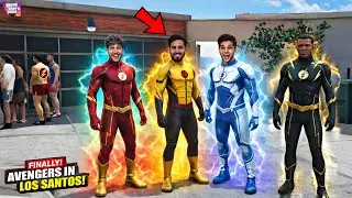Franklin Tries To Become New Avenger By Stealing Flash's Suit in GTA 5 ! (GTA 5 mods)