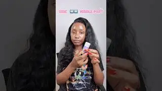 Side part to middle part #wig #meltedlace #wiginstall #wigtutorial