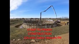 225,000 Gallon Manure Pit Construction On Amish Farm in Lancaster County, PA...Start to Finish