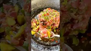 Tuna Tartare with Ponzu Sauce 🐟🥑🍶 #homemade [🚋] Meal Inspo #shorts