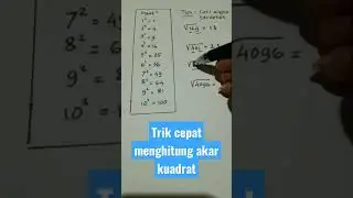 Trik cepat menghitung akar kuadrat #shorts #maths #math