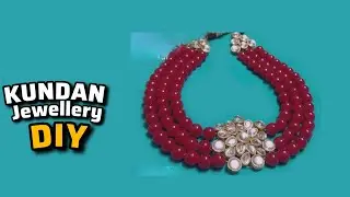 How to Make Party Wear  Designer Bridal Kundan Choker / Necklace Making / Jewellery Making