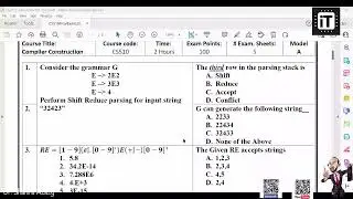 CS510 Compiler Lecture 12 (Exams Answers)