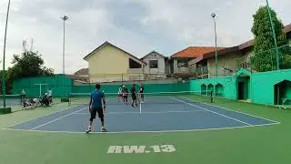 Beginner Tennis Fun: Friendly Neighborhood Match : Yudho-Ali vs Hadi-Rio